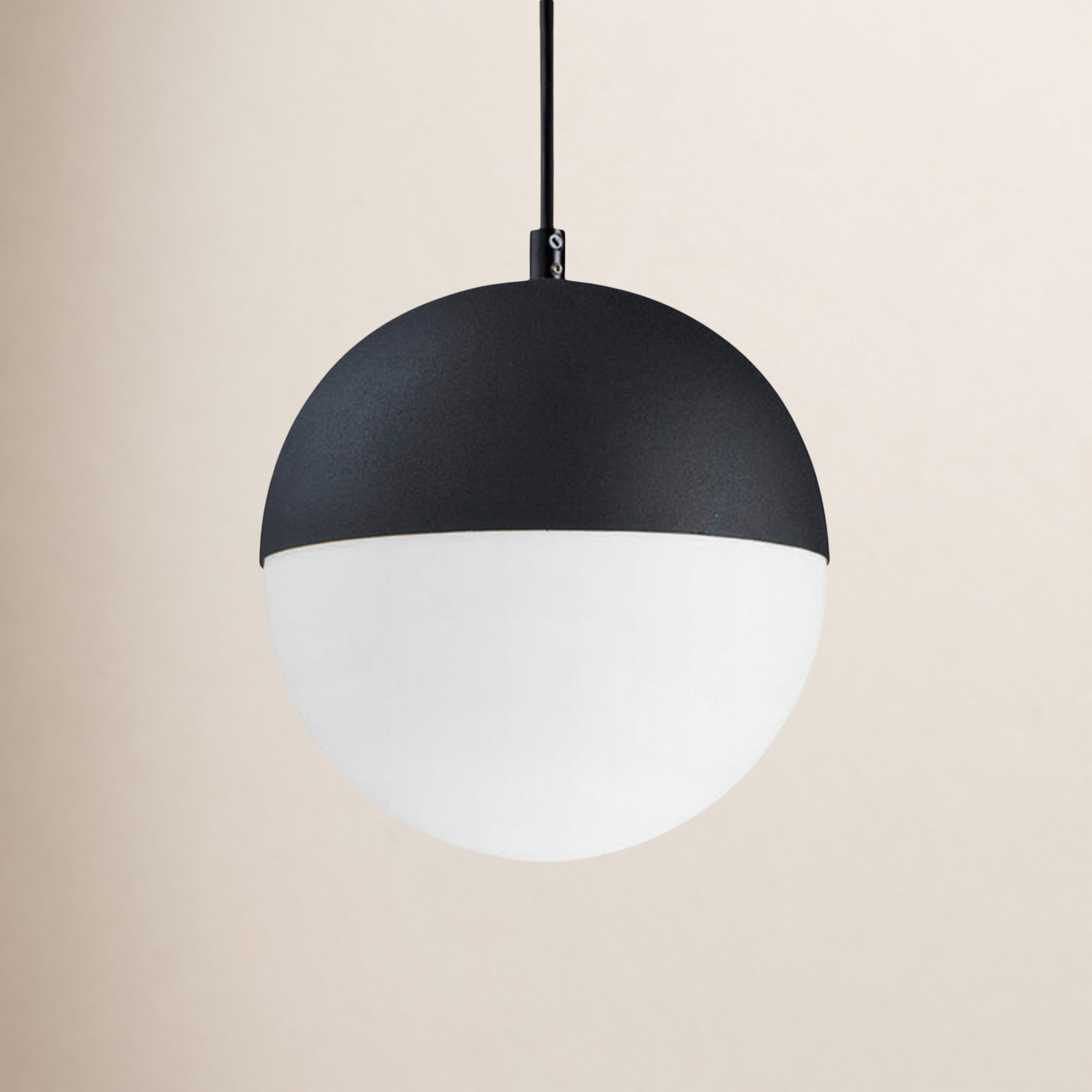 Hastings Dimmable Single Light Pendant, 8.5" H x 7.75" W x 7.75"D, Black