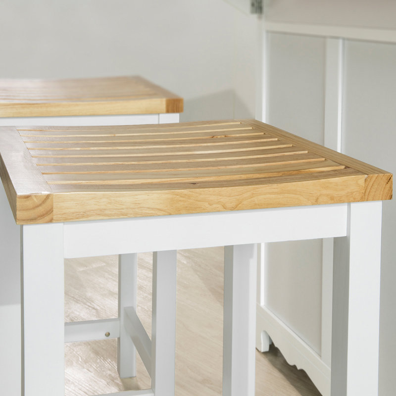 Mitzi Solid Wood Counter Stool, White