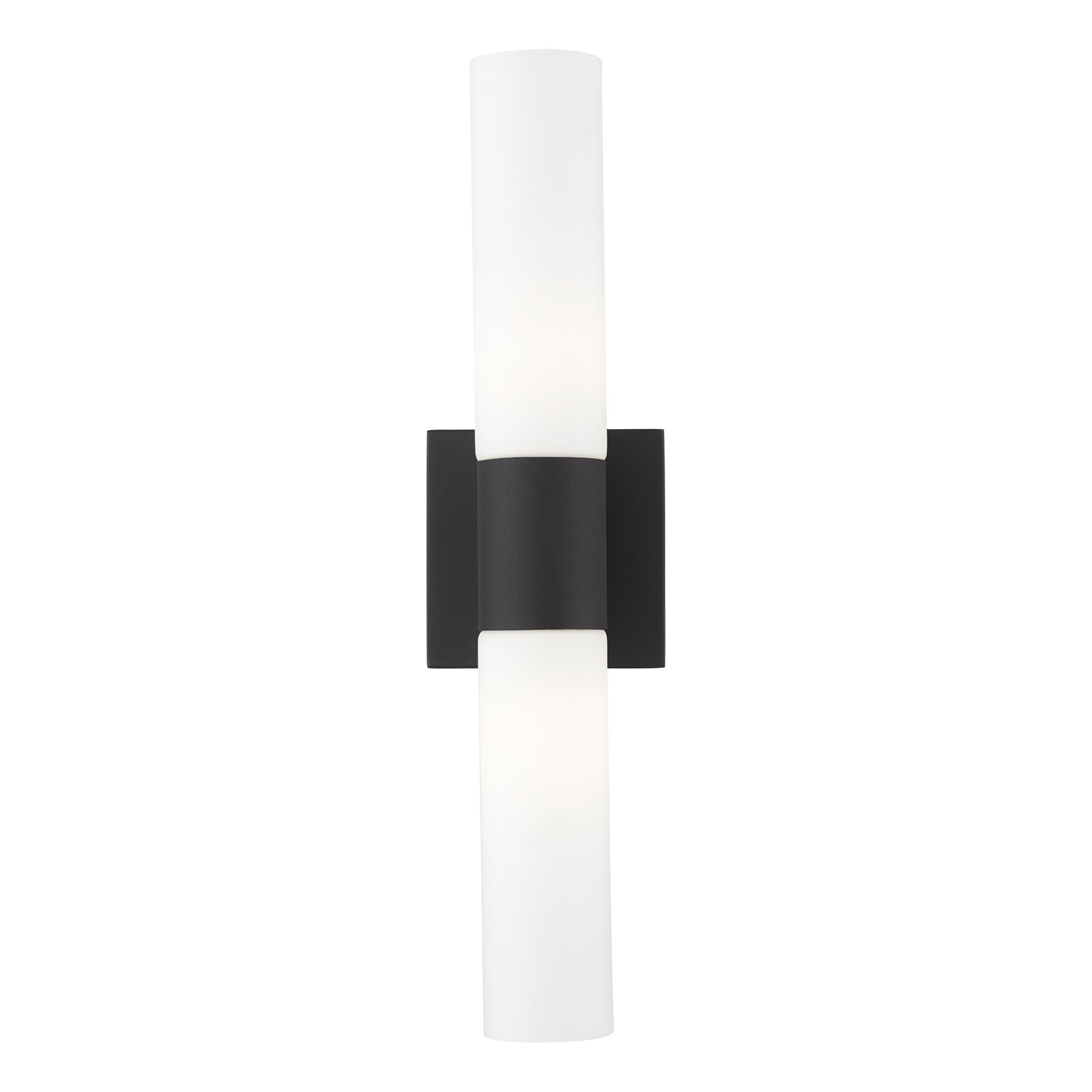 Cailum 2 Light Dimmable Vanity Light, Textured Black/Antique Brass