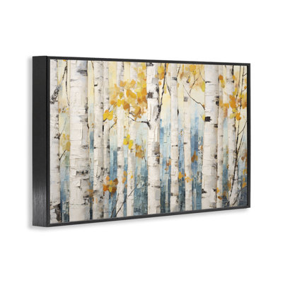 «Autumn Birch Forest», art de la giclée encadrée par Roozbeh Bahramali