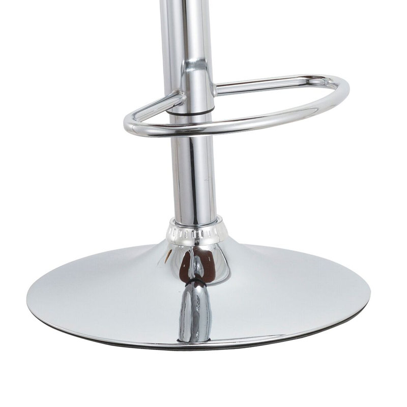 Iroh Swivel Upholstered Adjustable Height Counter Stool, Black