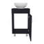 Meuble-lavabo de salle de bain avec lavabo, 1 porte, 4 pieds-1448358447