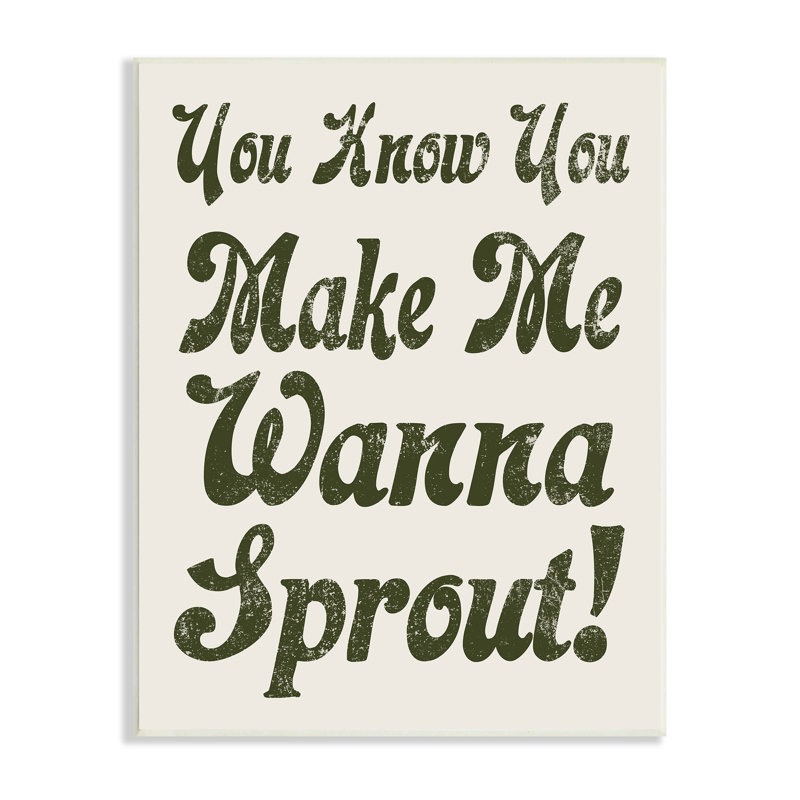 «Make Me Wanna Sprout Retro Gardener» par Lil 'Rue - impression, L 13 po x H 19 po, Plaque murale
