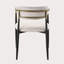 Ensemble de 2 chaises d'appoint Jaramillo en lin beige et finition noire