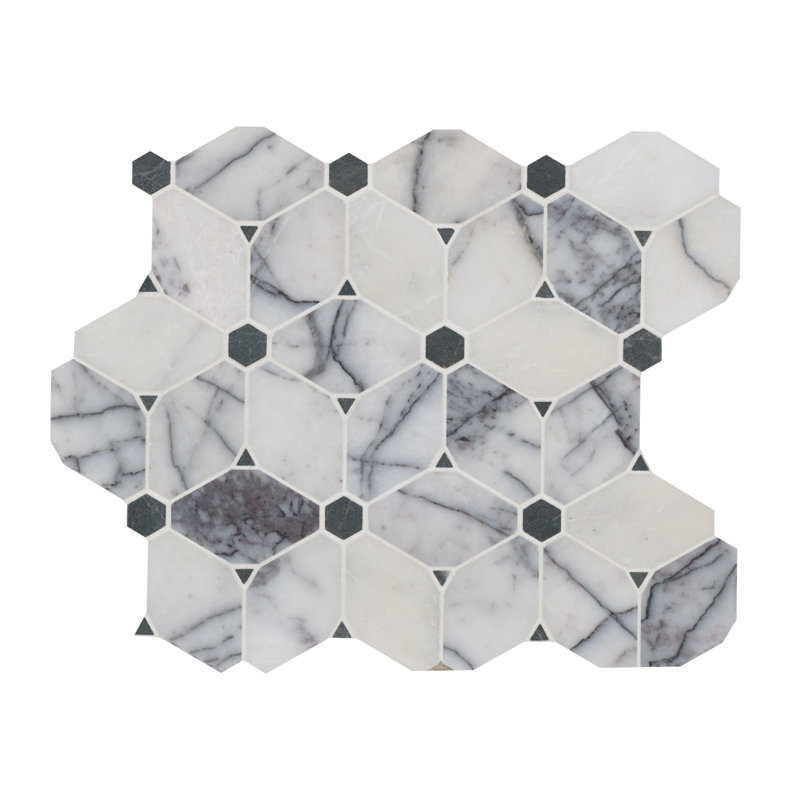 Carrelage mural et mosaïque en marbre poli Lucella Avella x 11 po x 12 po