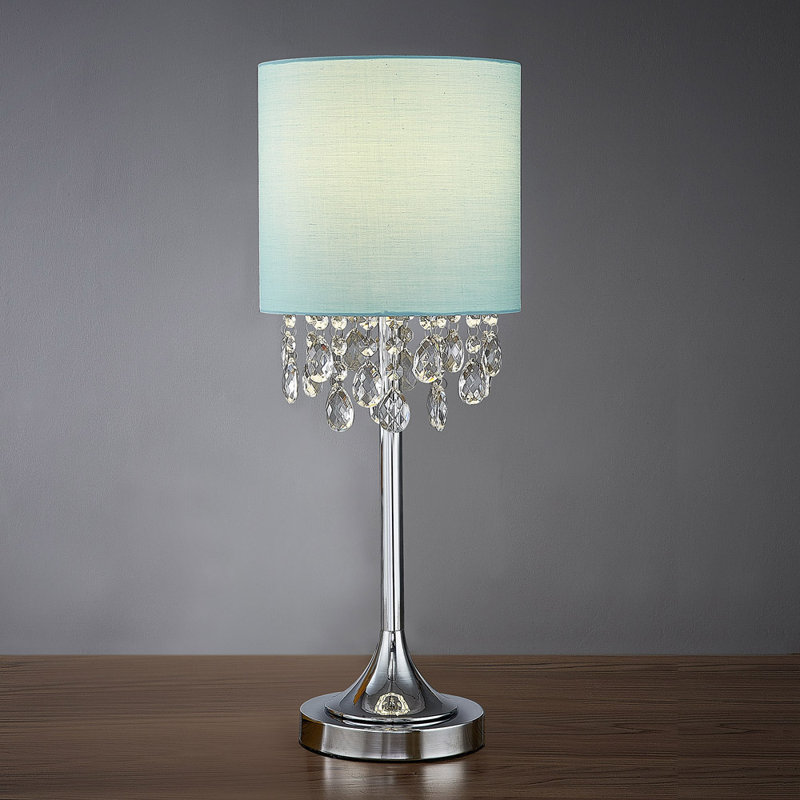 Elina Metal Table Lamp, Turquoise