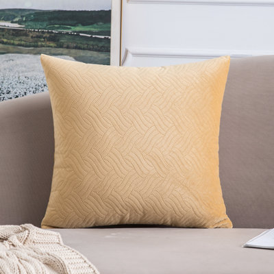 Set Of 2 Throw Ultrasonic Wave Print Cushion Covers