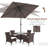 Outsunny 9' X 7' Solar Umbrella
