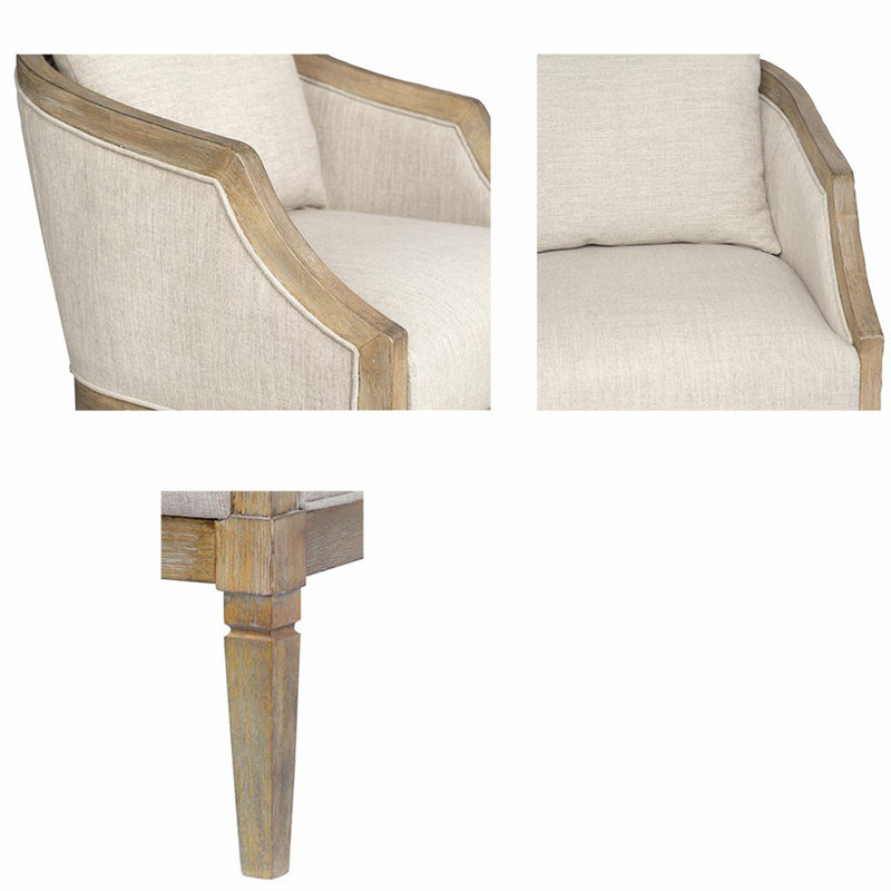 Classic Solid Wood Accent Chair with Durable Polyester Upholstery and Elegant Design for Comfortable Seating