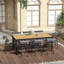 Table de salle à manger d'extérieur 75 "x 35" pour 8 personnes Outsunny, table de jardin rectangulaire en aluminium