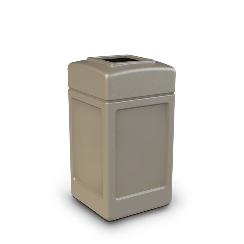 Poubelle PolyTec 42 gallons, Beige