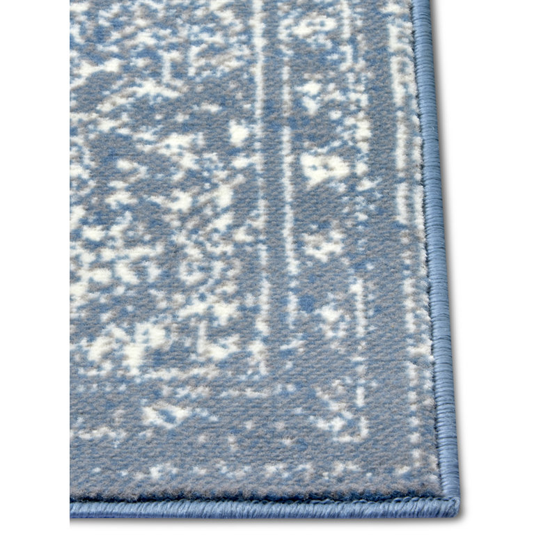 Mridional Sky Blue Rug, Rectangle 80 x 150cm