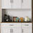 71"H Kitchen Pantry with Microwave Shelf, Charge Station, Adjustable Shelves-1448392270