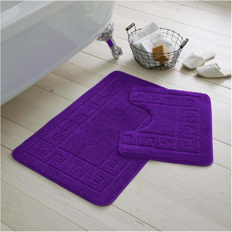 Non-Slip Backing Bath Mat, Purple