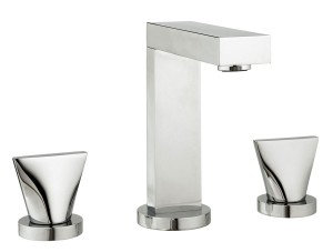 Widespread Faucet Bathroom Faucet with Drain, Polished Nickel