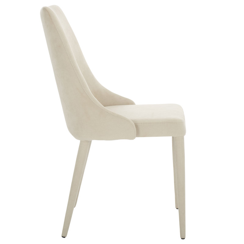 Bohy 19.1" H Upholstered Side Chair, Linen Beige