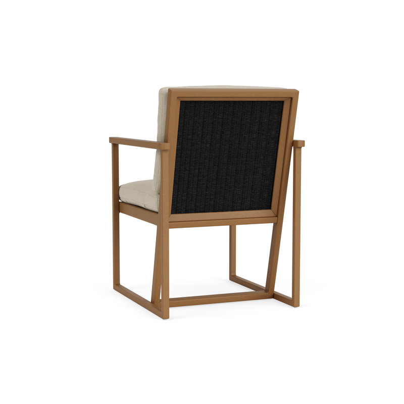 Summit Outdoor Dining Armchair, Ebony, Rumba Straw, Hickory