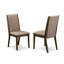 L'ensemble de table de cuisine 9 pièces comprend une table de salle à manger rectangulaire avec rallonge amovible et 8 chaises parsons en tissu kaki foncé, noyer antique-1026413952-1026413964-1026414014
