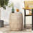 Outdoor Lightweight Concrete Side Table,