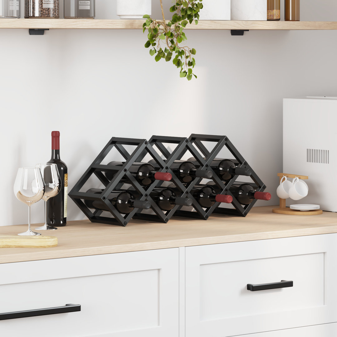 Tabletop Wine Bottle Rack Black