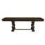 Table de salle à manger extensible en chêne foncé avec 4 chaises d'appoint et revêtement en tissu texturé pour 4 tables