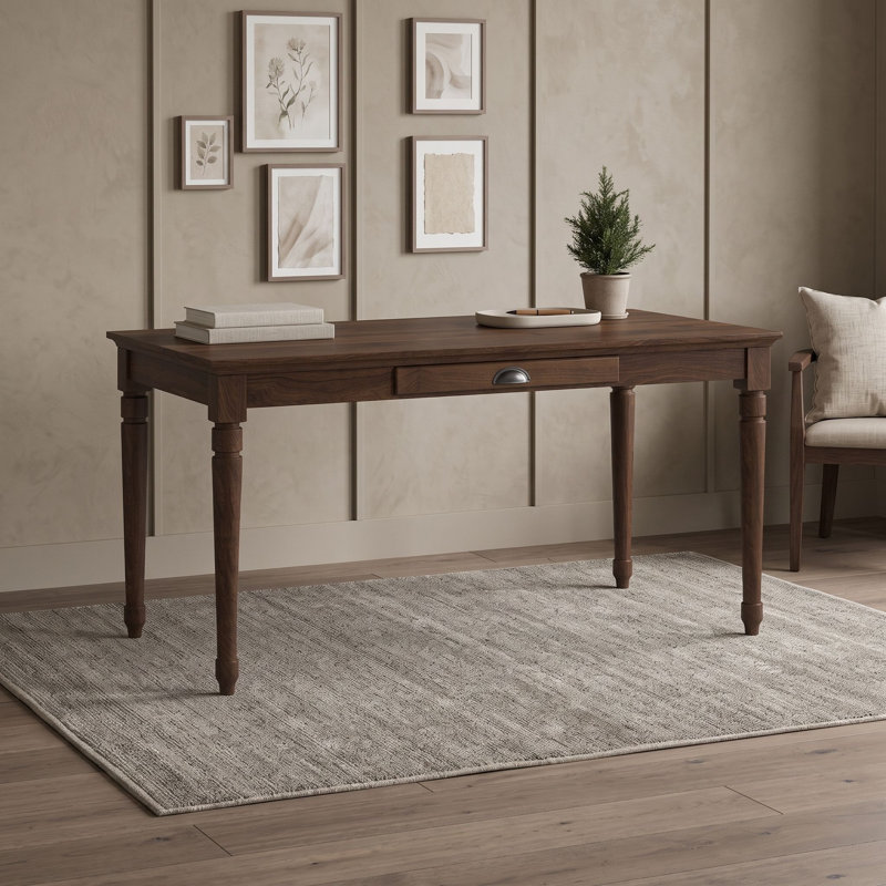 Bureau en bois avec tiroir, Châtaigne