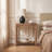2-Tier Solid Wood Nightstand, Brown