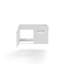 Armoire de base de meuble-lavabo blanc brillant, design moderne, pour salles de bain compactes