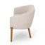 Mid-Century moderne en beige, surpiqûres en canaux, pieds en bois d'hévéa brun, assemblage requis beige avec coutures et style