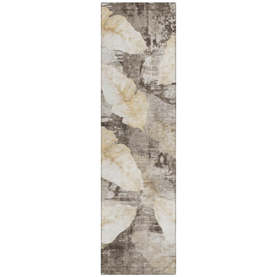 Machine Washable Indoor/Outdoor Arline ACN2172 Floral Rug