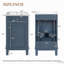 Meuble-lavabo de 18 po de style français avec porte à fermeture douce et tablette réglable-292183845