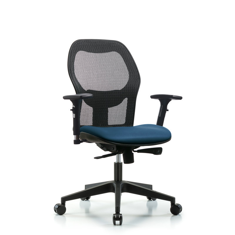 Chaise de travail ergonomique, Bleu marine, Oui, Roulettes