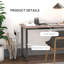 HOMCOM Computer Desk Writing Table Study Metal Frame 120 x 60 x 76cm-41378206-133740363