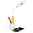 OttLite Organizer LED Desk Lamp Wireless Charging, 3 Colors, Dimmable, Flexible Neck, Storage Area