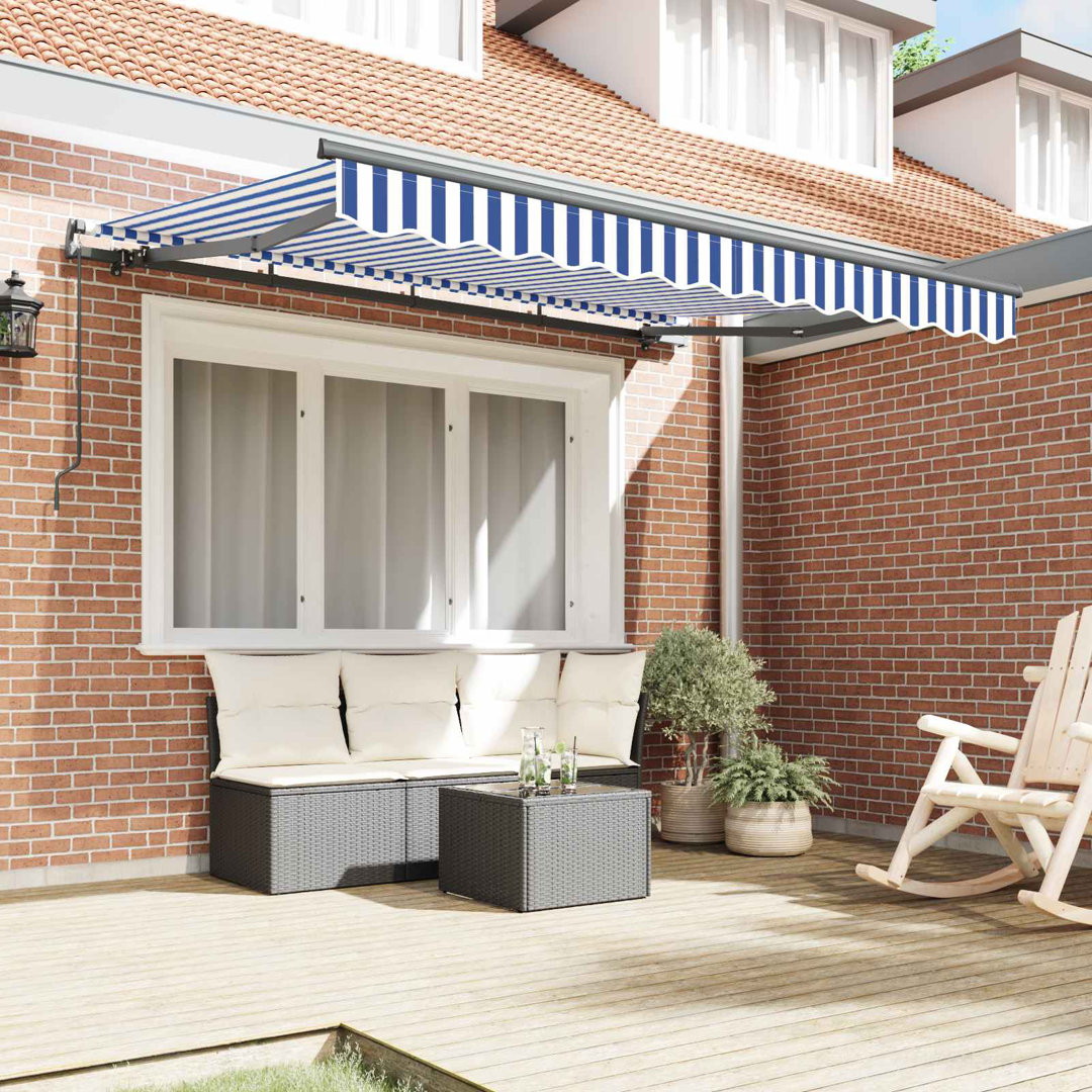 VidaXL 200cm D Fabric Cover Retractable Patio Awning