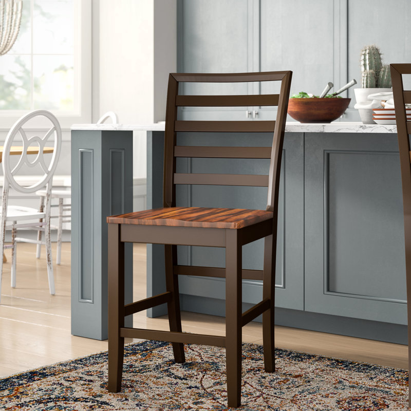 Deshawndre Solid Wood Counter Stool