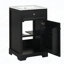 Meuble-lavabo simple 20 po avec porte à fermeture douce, support de rangement et tablette réglable-948257184