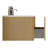 Delmar  36" Wall-Mounted Floating Bathroom Vanity with Ceramic Sink