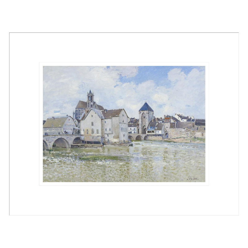 «Le Pont de Moret» par Alfred Sisley, impression giclée sur cadre, H 13,62 po x l 16,75 po