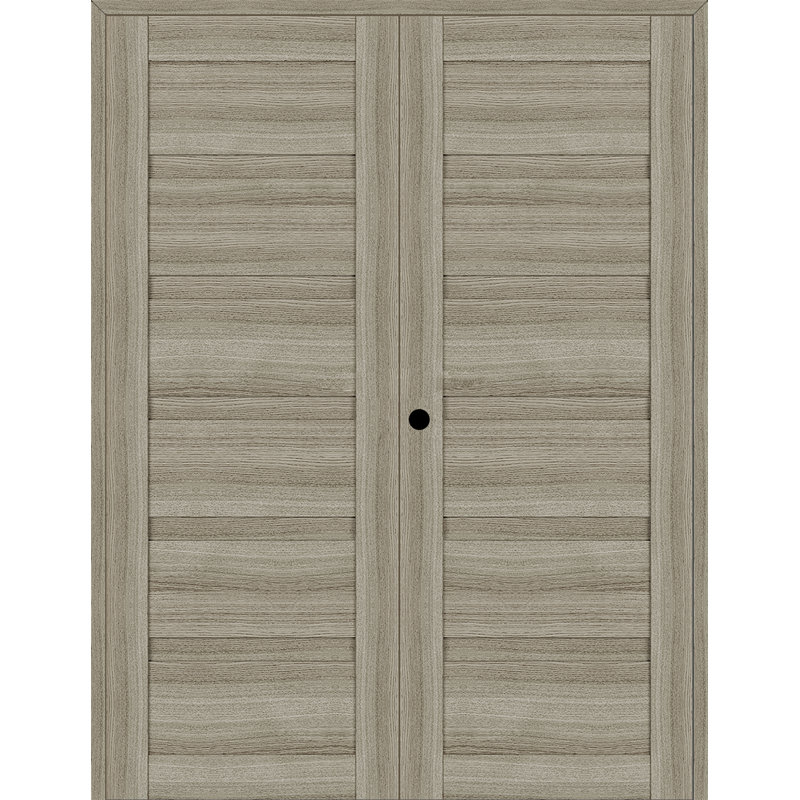 Porte standard à persiennes en bois manufacturé à panneaux, Pin, 35,875 po x 95,24 po