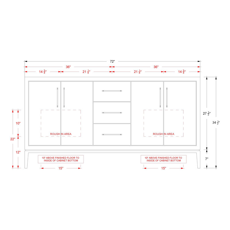 Alexandra Double Bath Vanity, French Olive, 72", Matte Black