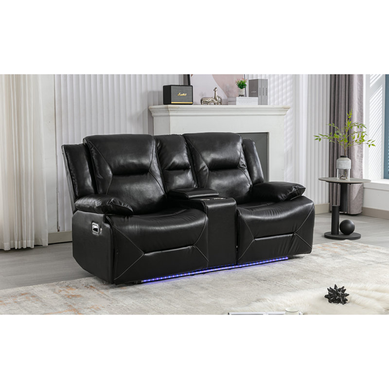 Fauteuil de cinéma inclinable et berçant, Noir
