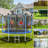 Gymax Round Backyard Trampoline with Safety Enclosure