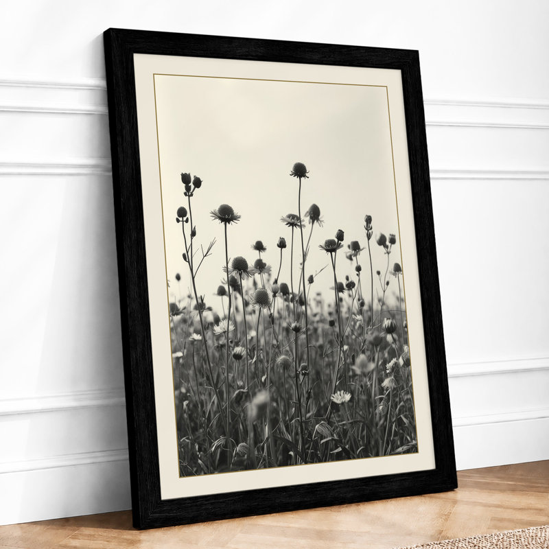 Wildflower Stems Botanical - Print, Black, A3 - 42.0 x 29.7 cm