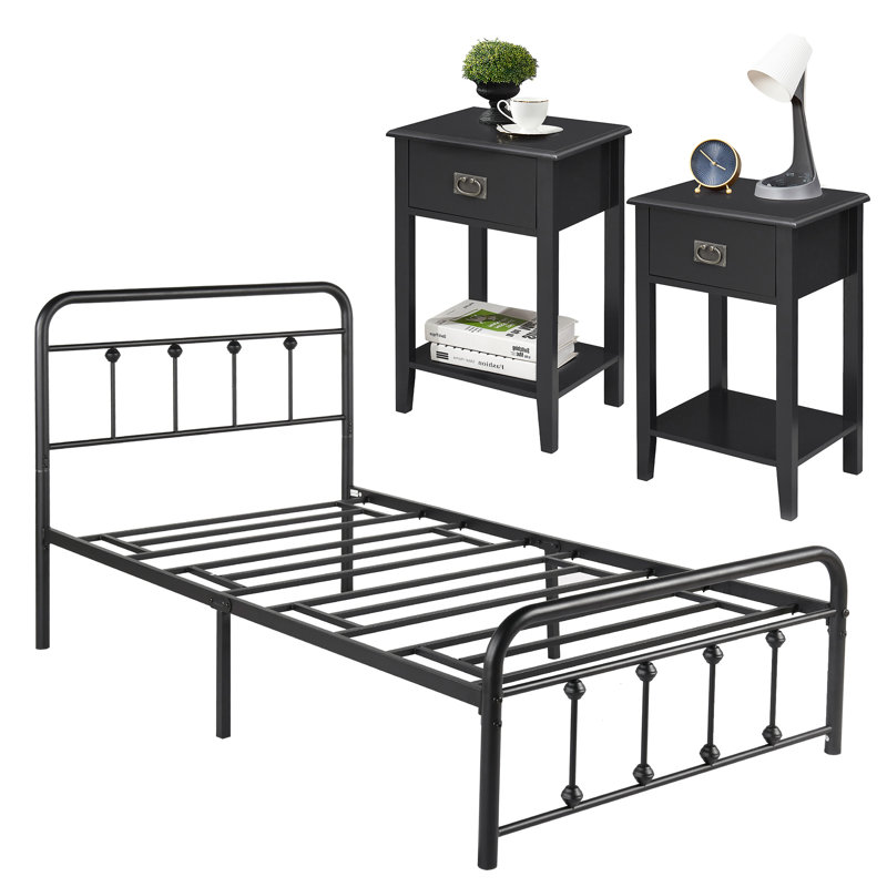 Plateforme en fer Miramontes, Noir, Simple