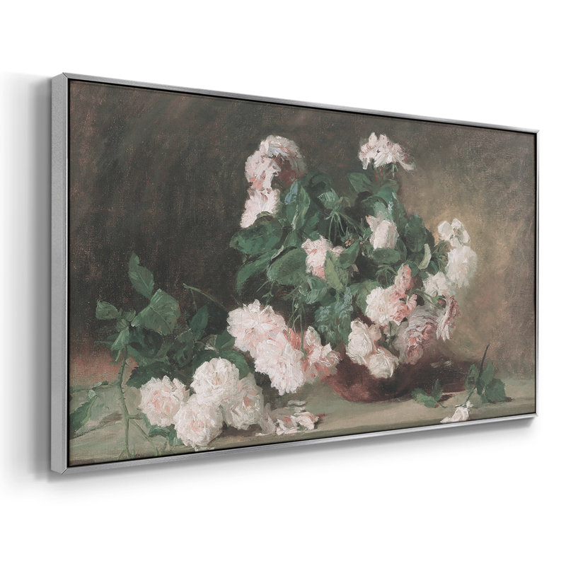 Série botanique-CD-galerie encadrée-Prêt à accrocher, H 17 po x l 33 po, Argent argent