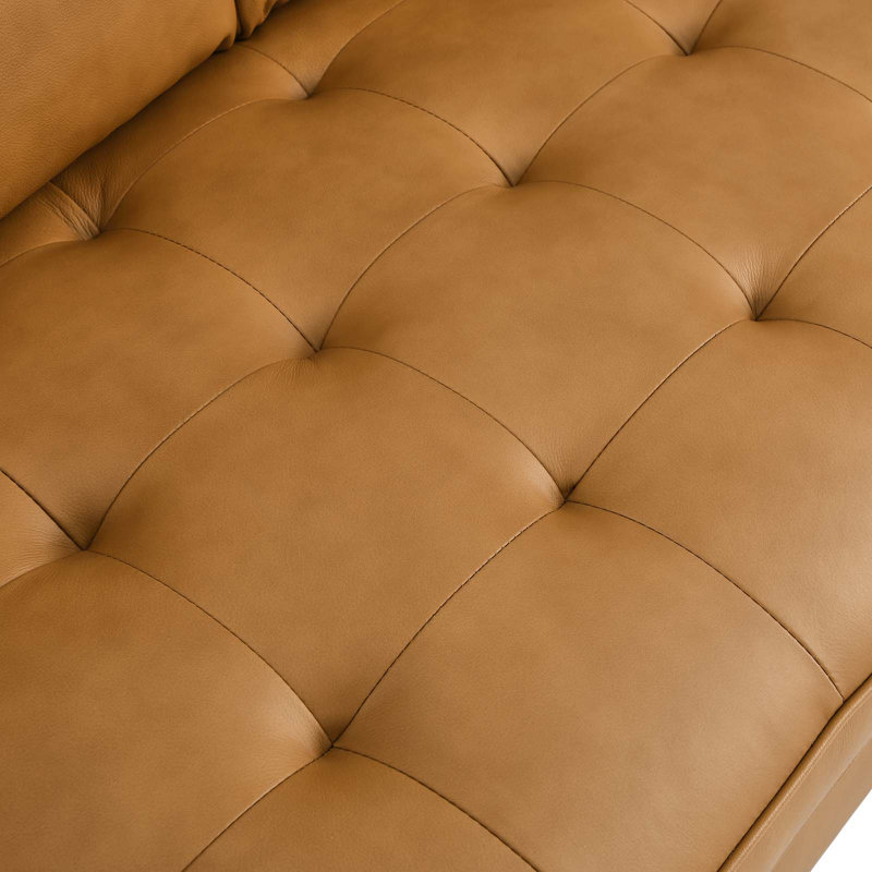 Causeuse en cuir Valor, Similicuir brun clair