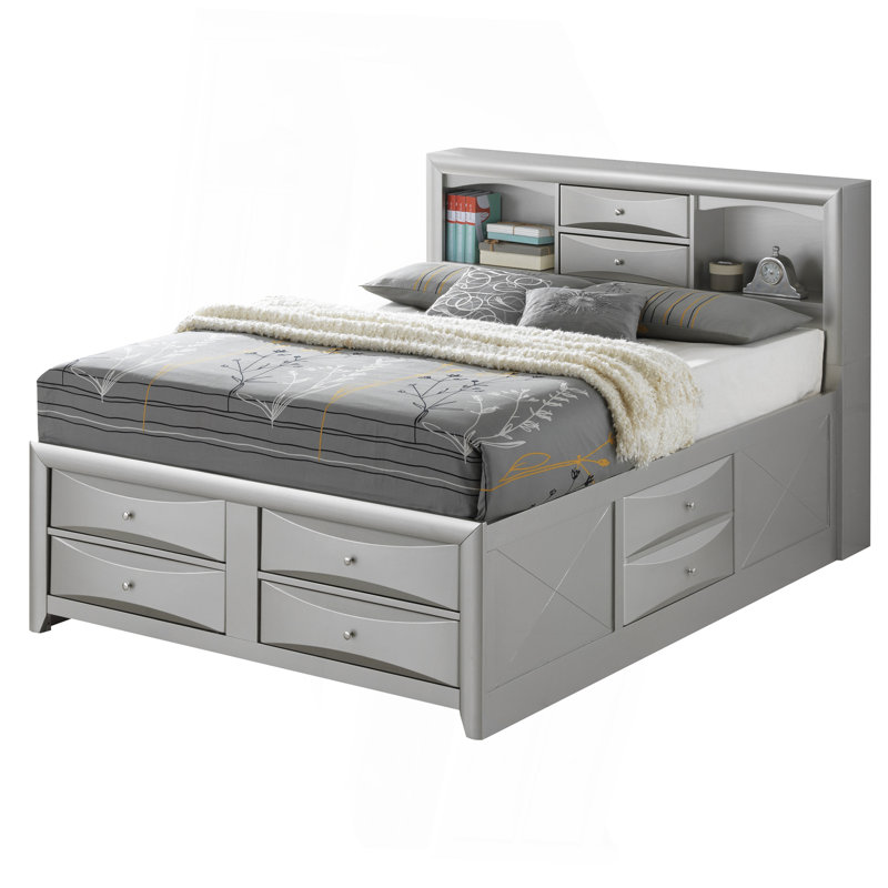 Stylish Full Bed With Hidden Storage