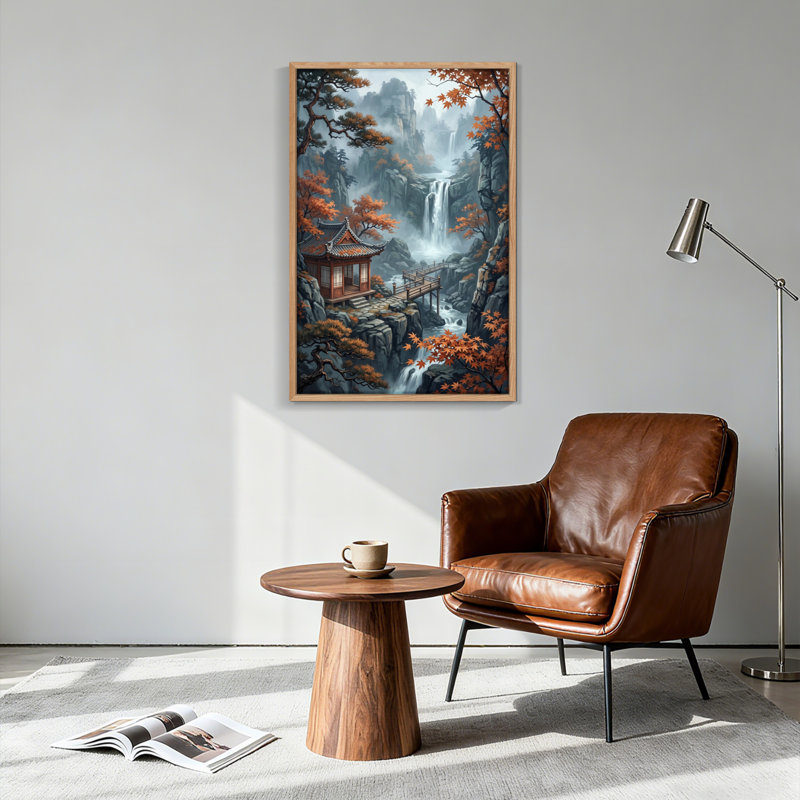 Ensemble de 1 tableau sur toile Pavillon de montagne, 48"H x 32"W, Wrapped Canvas