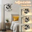 Lampe sur pied à arc avec abat-jour réglable en cuir de vache noir et blanc avec imprimé animalier et lampe sur pied à 3 températures et intensité variable avec interrupteur au pied pour la chambre à coucher